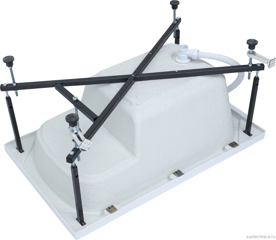 Акриловая ванна Aquanet Elba 00329640 110x70 см, пристенная, белая, с каркасом, для инвалидов, с сиденьем
