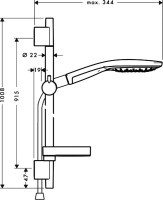 Душевой комплект Смеситель Hansgrohe Logis 71400000 + Гарнитур Raindance Select S 150 3iet 27803400
