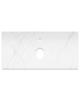 Тумба под раковину со столешницей La Fenice Terra Twin Blu Grigio 100 подвесная, синяя матовая, столешница белый мрамор