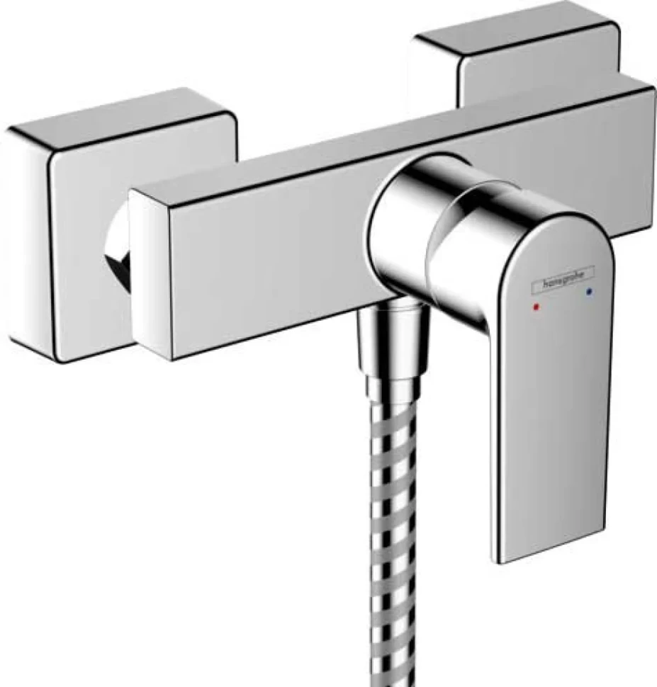Душевой комплект Смеситель для душа Hansgrohe Vernis Shape 71650000 хром + Стойка 26282000 Showerpipe 230 1jet Reno хром