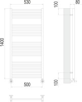 Полотенцесушитель водяной Terminus Ватикан П22 0 500х140