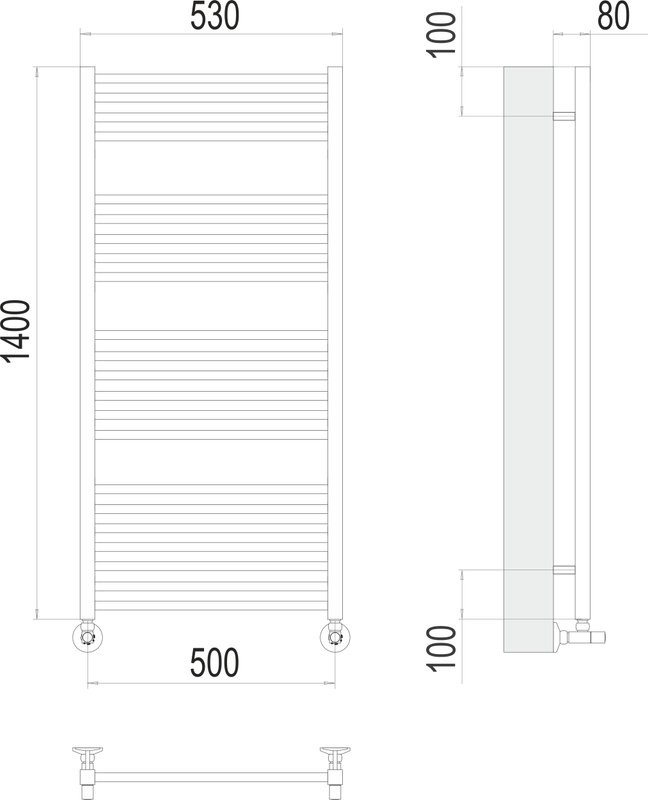 Полотенцесушитель водяной Terminus Ватикан П22 0 500х140