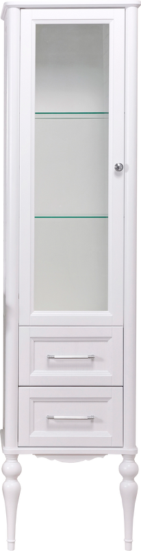 Шкаф пенал для ванной ValenHouse Эстетика L, белый, ручки хром