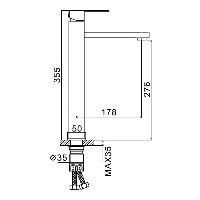Смеситель для раковины Frap H802-6 F10802-62 черный