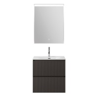 Мебель для ванной комнаты BelBagno Uno-mini 70 подвесная, 2 ящика, матовая темно-серая