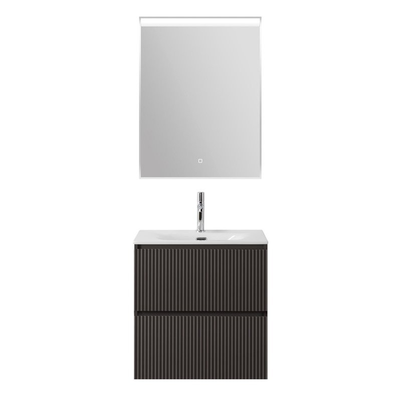 Мебель для ванной комнаты BelBagno Uno-mini 70 подвесная, 2 ящика, матовая темно-серая