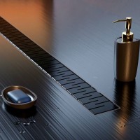 Душевой трап (лоток) MCH Chudej Medium CHPA650MC 65 см, решетка матовая черная, с сифоном