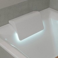 Акриловая ванна Riho Still Square 180x80 см, встраиваемая, белая, на ножках, два подголовника