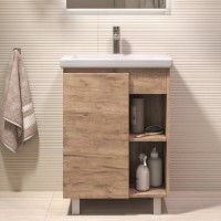 Тумба под раковину без столешницы Vigo Milos 60 напольная, дуб золотой