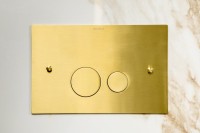 Кнопка смыва для унитаза Boheme 648-MG латунь, цвет matt gold