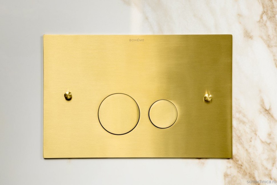 Кнопка смыва для унитаза Boheme 648-MG латунь, цвет matt gold