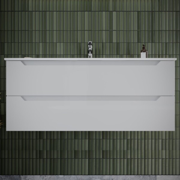 Тумба с раковиной Sancos Norma 2.0 120 см белый глянец