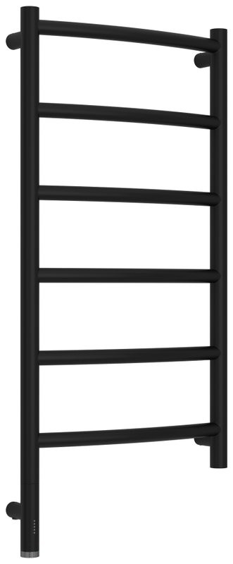 Полотенцесушитель электрический Сунержа Галант 3.1 31-6000-8040 90x45 см, подключение слева, матовый черный, лесенка