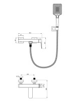 Смеситель для ванны с душем Wonzon & Woghand Diamond WW-88639011-BN брашированный никель