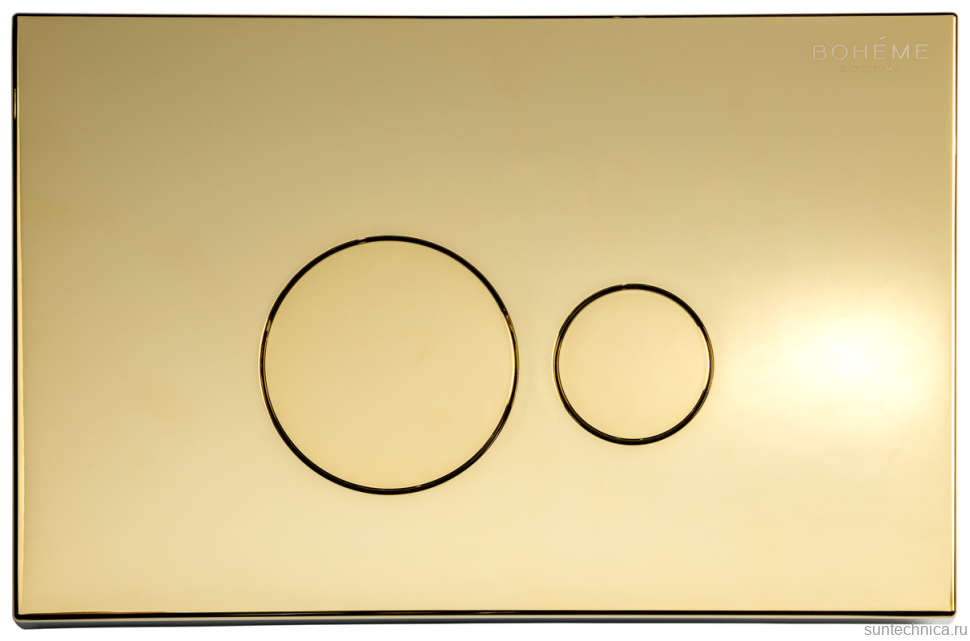 Кнопка смыва для унитаза Boheme 668-G пластик, цвет золото