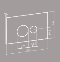 Кнопка смыва для унитаза Boheme 668-G пластик, цвет золото