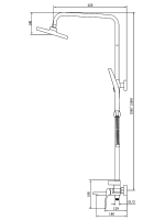 Душевая стойка AZARIO Conda AZ-K2411 хром
