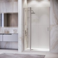 Душевая дверь в нишу RGW Leipzig LE-004 1300х1950 профиль хром, стекло прозрачное