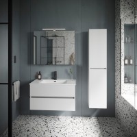 Тумба с раковиной Sancos Urban 90 см белый глянец