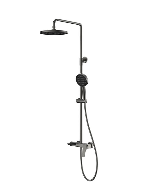 Душевая стойка Vincea Puro VSFS-5P1GM вороненая сталь