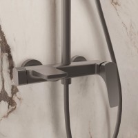 Душевая стойка Vincea Puro VSFS-5P1GM вороненая сталь