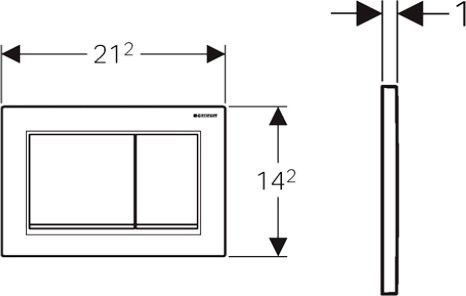 Кнопка смыва Geberit Omega 30 115.080.KH.1 хром, матовый хром