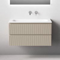 Тумба с раковиной Sancos Snob T 90 подвесная, beige soft, раковина СN7019wx