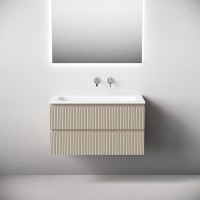 Тумба с раковиной Sancos Snob T 90 подвесная, beige soft, раковина СN7019wx