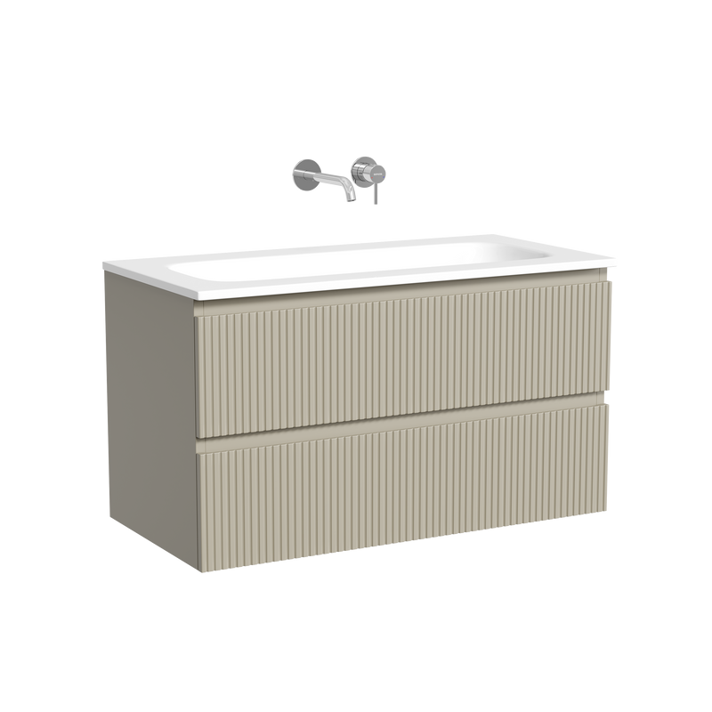 Тумба с раковиной Sancos Snob T 90 подвесная, beige soft, раковина СN7019wx