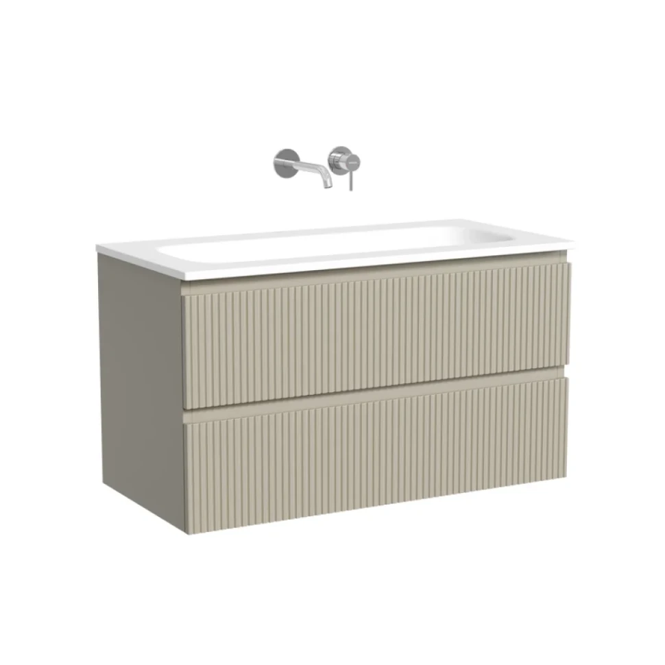 Тумба с раковиной Sancos Snob T 90 подвесная, beige soft, раковина СN7019wx