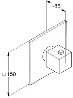 Термостатический смеситель встраиваемый Kludi Decus 54739N275 С ВНУТРЕННЕЙ ЧАСТЬЮ, оружейная сталь PVD