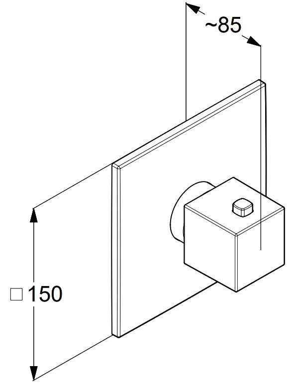 Термостатический смеситель встраиваемый Kludi Decus 54739N275 С ВНУТРЕННЕЙ ЧАСТЬЮ, оружейная сталь PVD