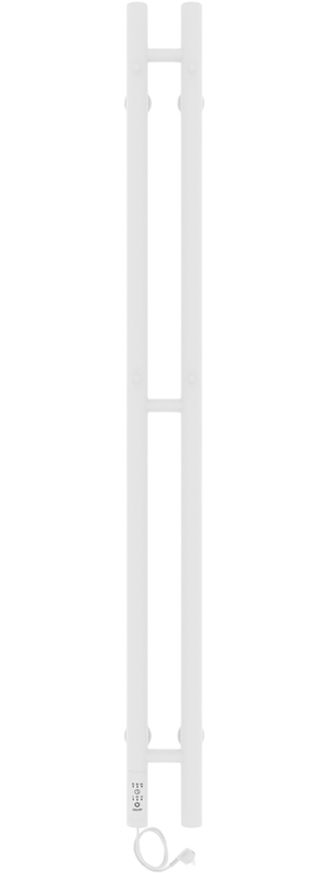 Полотенцесушитель электрический Laris Прайм Дуэт ЧК 80/1200 белый матовый муар, L