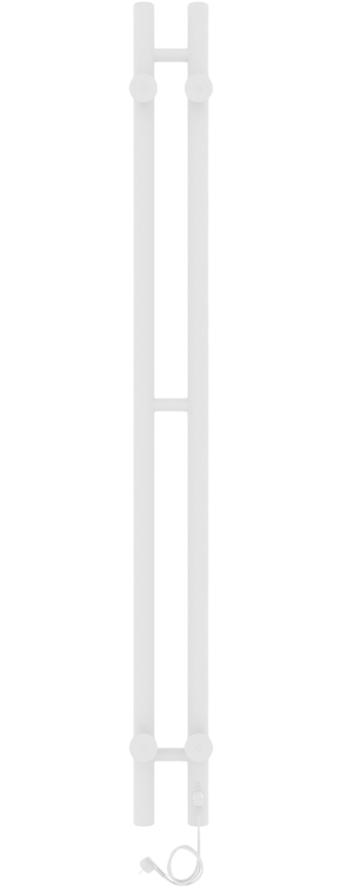 Полотенцесушитель электрический Laris Прайм Дуэт ЧК 80/1200 белый матовый муар, L