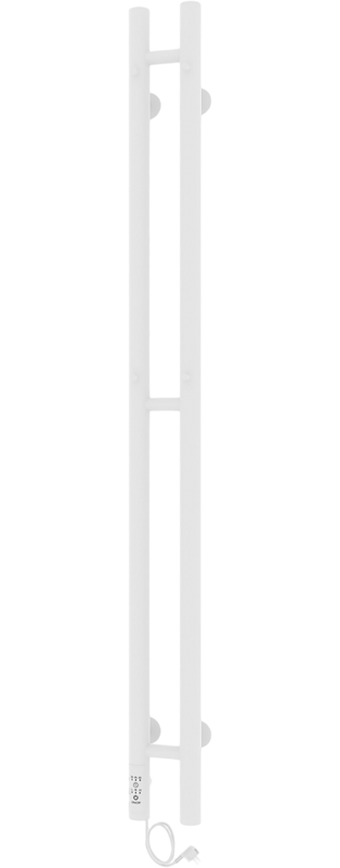 Полотенцесушитель электрический Laris Прайм Дуэт ЧК 80/1200 белый матовый муар, L