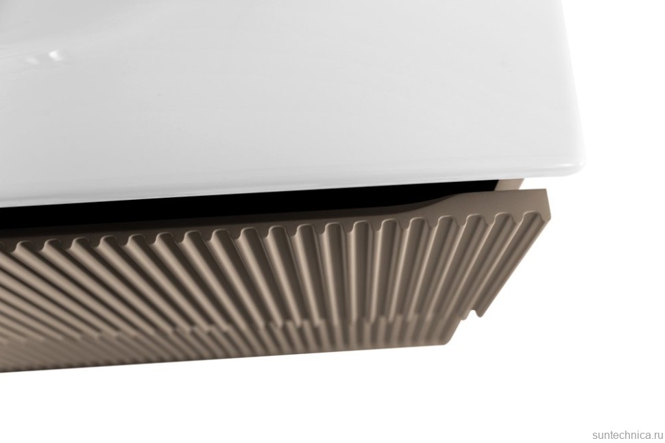 Мебель для ванной комнаты BelBagno Uno 80 подвесная, 2 ящика, матовая бежевая