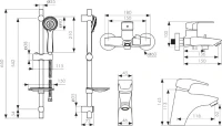 Комплект для ванной Kaiser Guss 6800К хром
