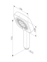 Душевая лейка AM.PM Above F029W022 черная