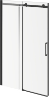Комплект Душевая дверь в нишу KERAMA MARAZZI Cristallo CT.140.1/2.SD.BLK.M профиль черный матовый, стекло прозрачное + Душевая дверь в нишу CT.140.2/2.SD