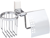 Держатель туалетной бумаги Wasserkraft Leine White K-5059White с держателем освежителя воздуха