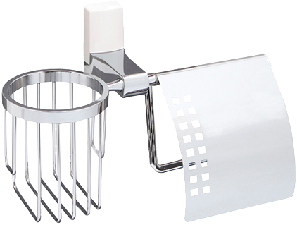 Держатель туалетной бумаги Wasserkraft Leine White K-5059White с держателем освежителя воздуха