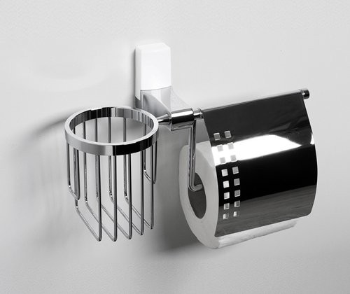 Держатель туалетной бумаги Wasserkraft Leine White K-5059White с держателем освежителя воздуха