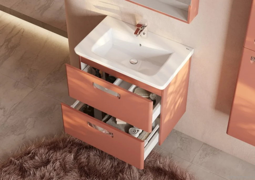 Тумба с раковиной Roca The Gap Original 70 терракота