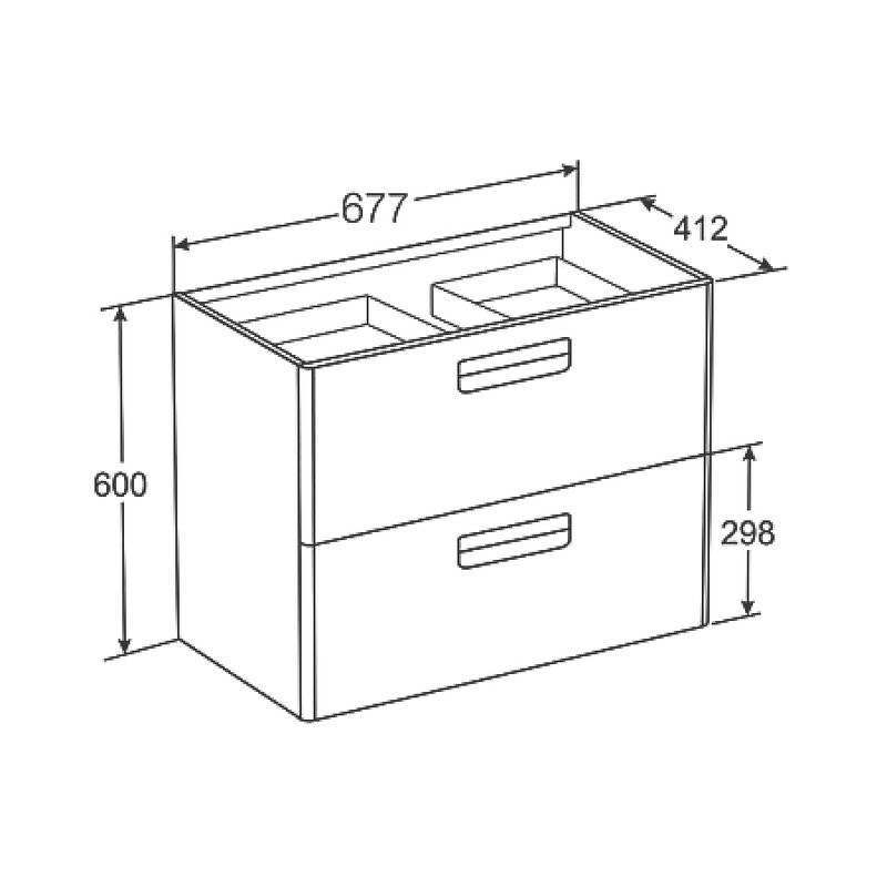 Тумба с раковиной Roca The Gap Original 70 терракота