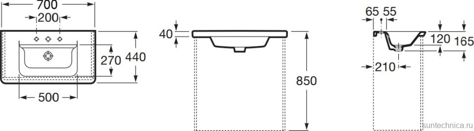 Тумба с раковиной Roca The Gap Original 70 терракота