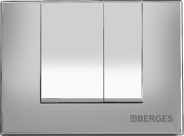 Кнопка смыва Berges Novum S2 хром, матовый