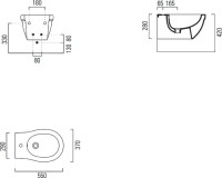 Биде подвесное GSI Classic 8765FR2111 белое Биде подвесное GSI Classic 8765FR2111 белое
