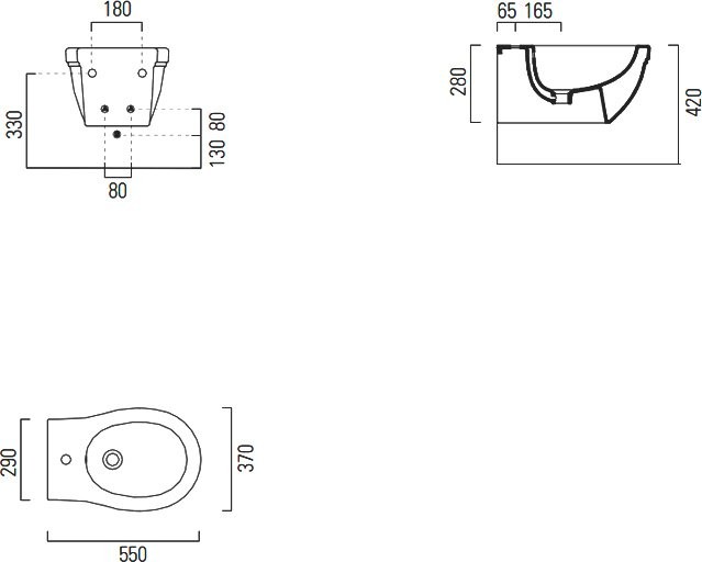 Биде подвесное GSI Classic 8765FR2111 белое