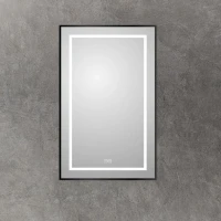 Зеркало BelBagno Kraft 80x50, с подсветкой, с подогревом, черный