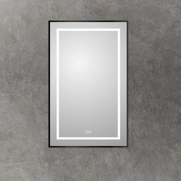Зеркало BelBagno Kraft 80x50, с подсветкой, с подогревом, черный